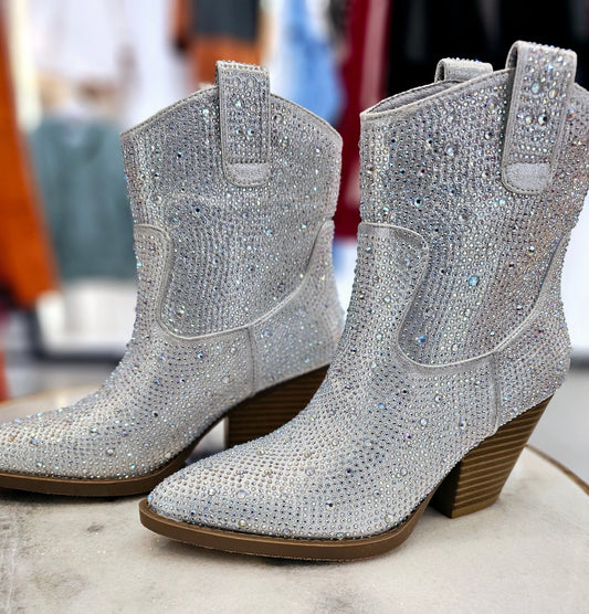 Silver Iridescent Boots by CCOCCI - Zoey n Pearl's