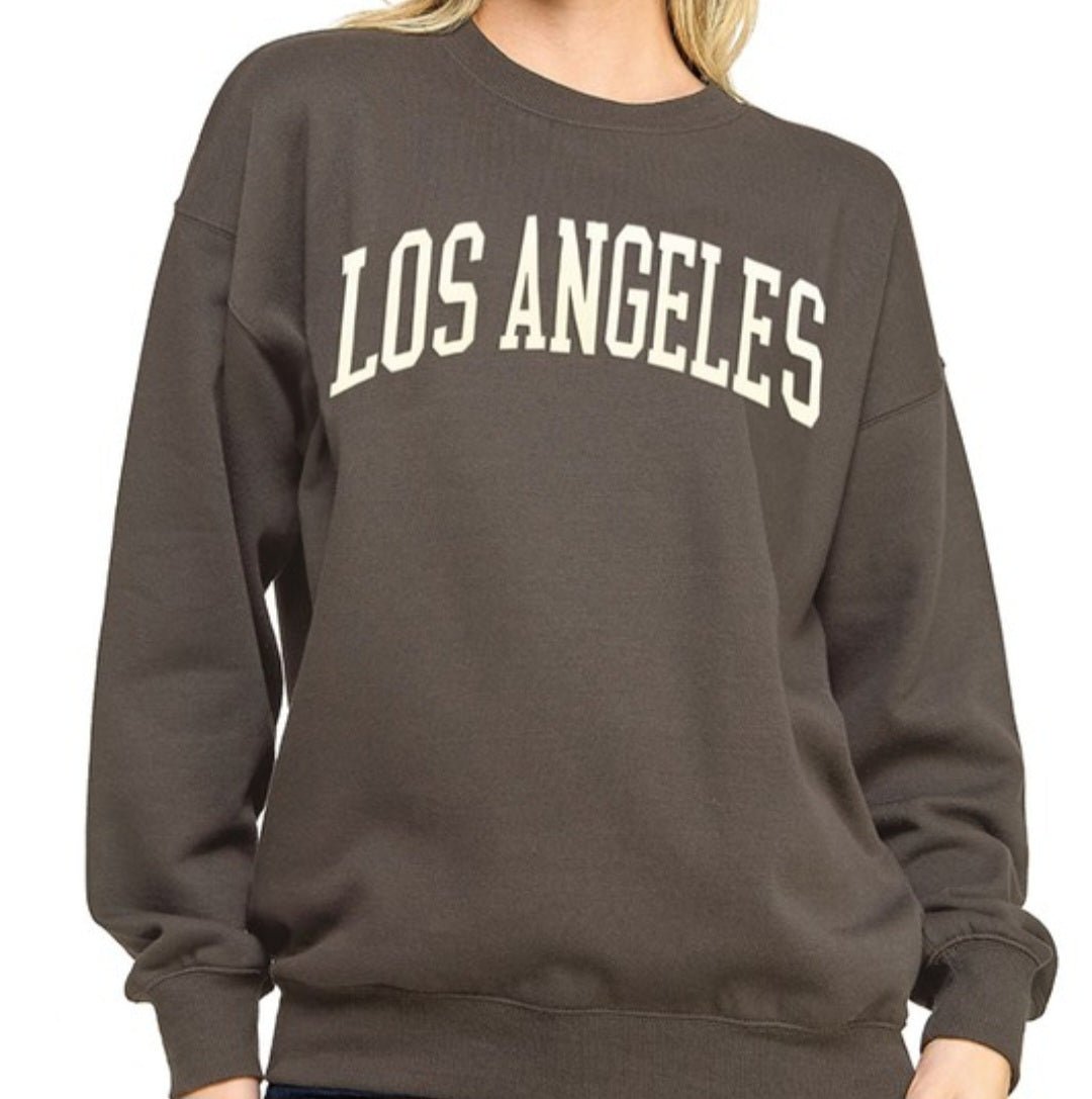 Oversized Los Angeles Sweatshirt - Zoey n Pearl's