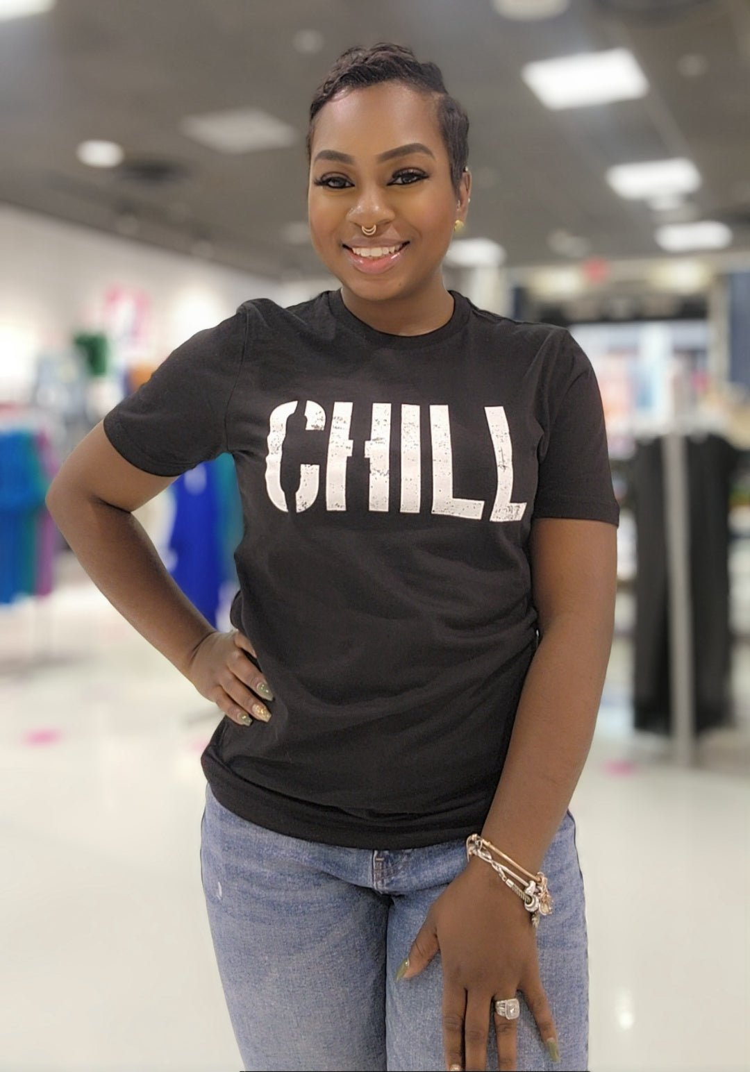 The CHILL tshirt - black- - Zoey n Pearl's