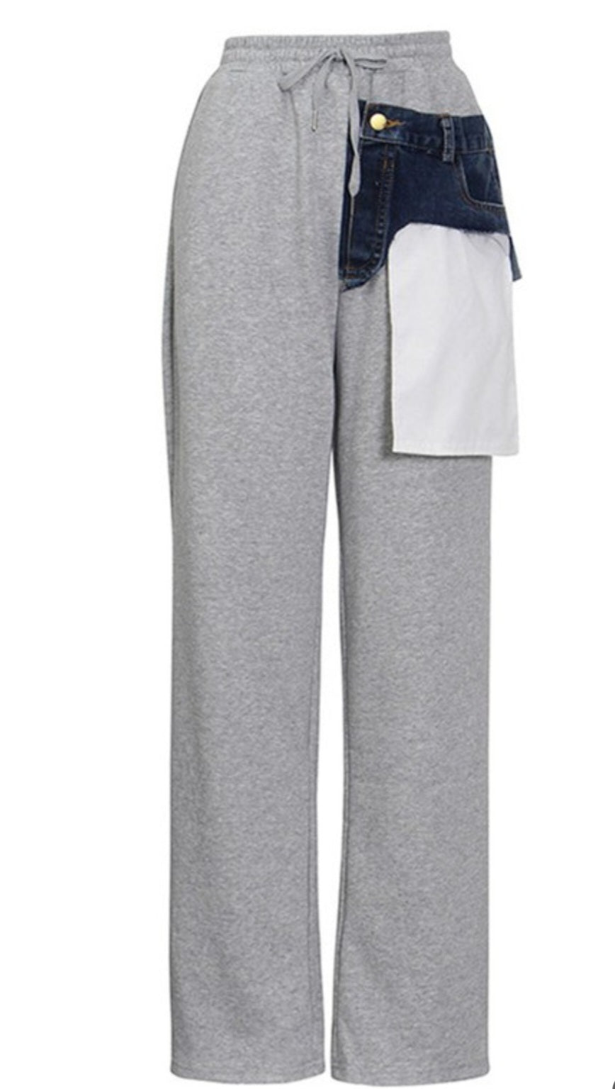 The Denim Joggers - Gray- - Zoey n Pearl's