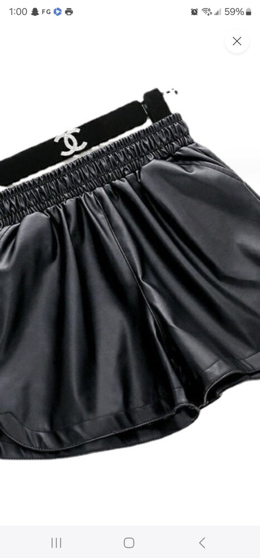 The Faux Leather Shorts - Zoey n Pearl's