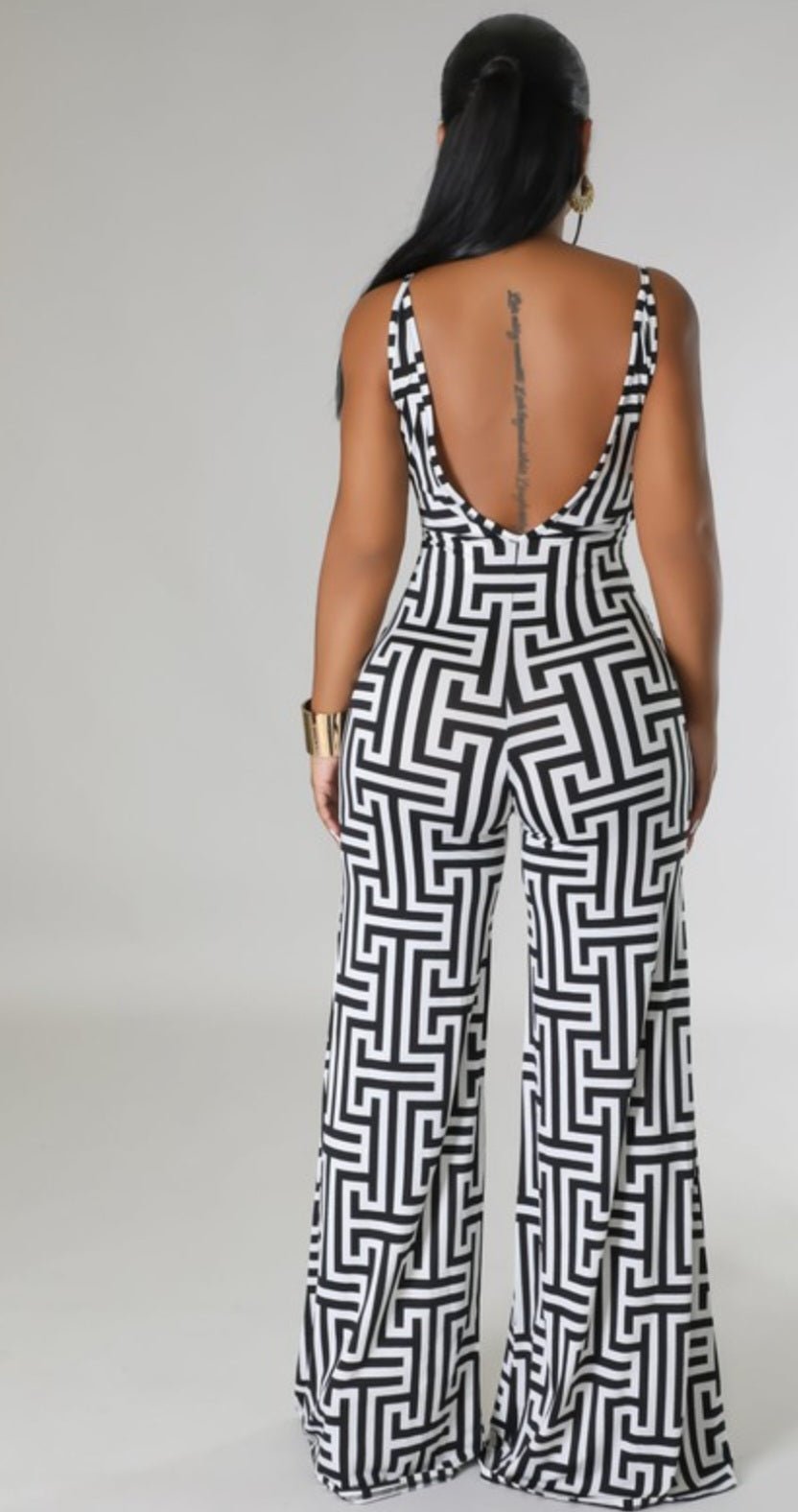 The Geo Print Wide Leg Jumpsuit - Zoey n Pearl's