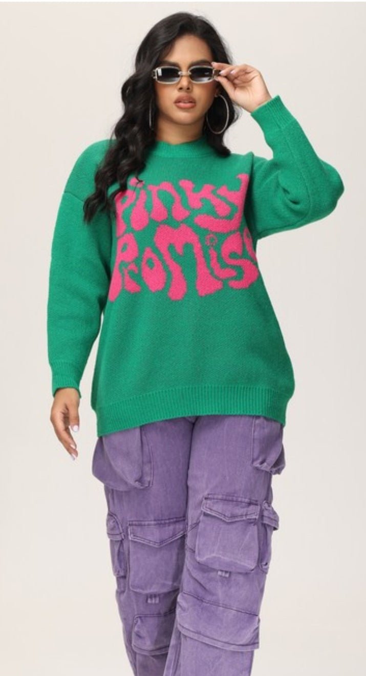 The Pinky Promise Oversized Sweater - Zoey n Pearl's