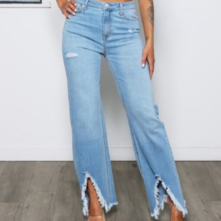 The Split Hem Jeans - Zoey n Pearl's